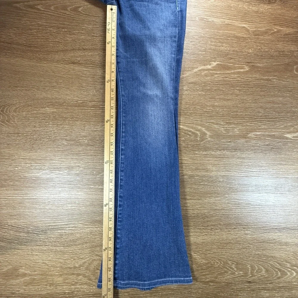 MOTHER Weekender Flare Jeans Women 27 Blue Mid Rise Stretch Boho Y2K Festival - Picture 11 of 13